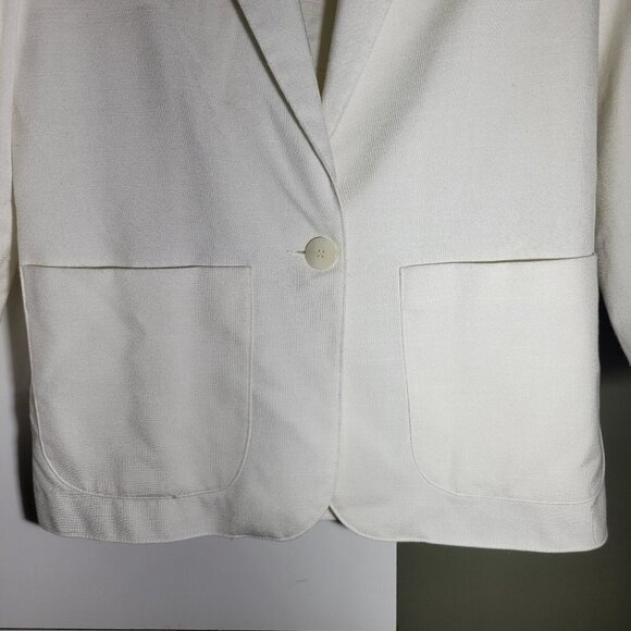 Vintage 1980s Koret white single breasted blazer suit skirt set small medium - Picture 4 of 15